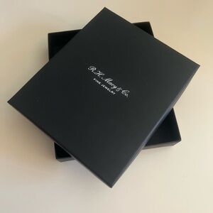 🗽Black Jewelry Organizer Gift Box R.H. Macy’s & C+ Black Velvet Dust Pouch